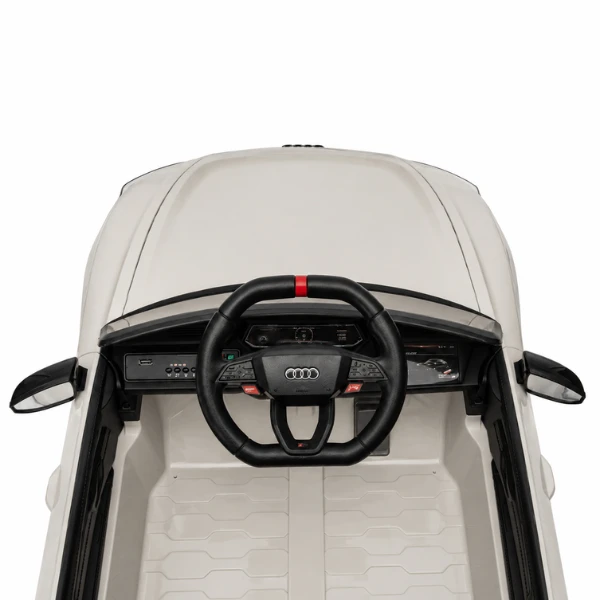 Mașinuță audi e-tron, baterie 12v4.5ah, 2 motoare de 35w, roti eva, scaune din piele 7