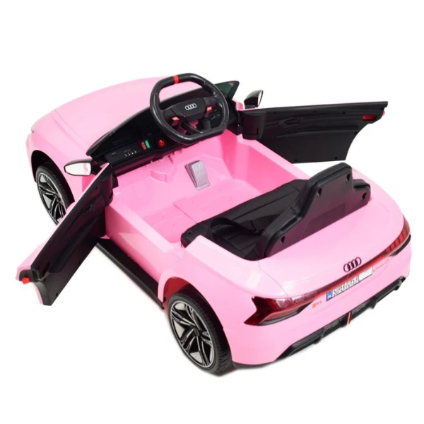 Mașinuță audi e-tron, baterie 12v4.5ah, 2 motoare de 35w, roti eva, scaune din piele 4