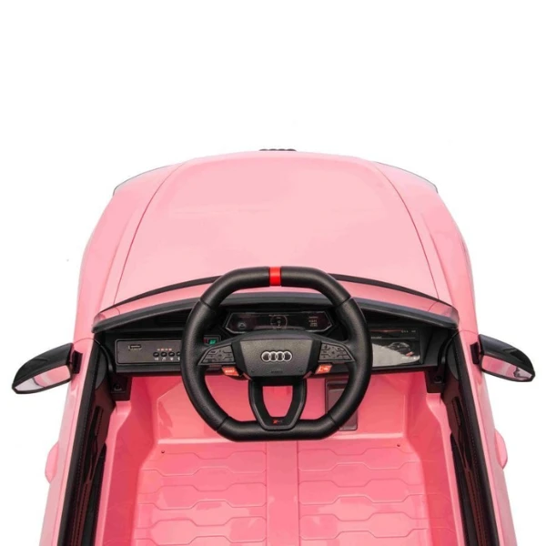 Mașinuță audi e-tron, baterie 12v4.5ah, 2 motoare de 35w, roti eva, scaune din piele 8