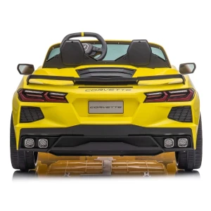 Mașinuță corvette c8, baterie 12v10ah, 2 motoare de 90w, roti eva, scaune din piele Thumbnail 3