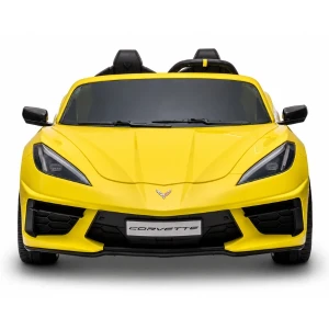 Mașinuță corvette c8, baterie 12v10ah, 2 motoare de 90w, roti eva, scaune din piele Thumbnail 2