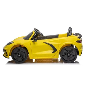 Mașinuță corvette c8, baterie 12v10ah, 2 motoare de 90w, roti eva, scaune din piele Thumbnail 4