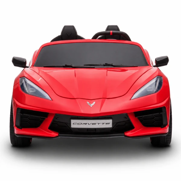 Mașinuță corvette c8, baterie 12v10ah, 2 motoare de 90w, roti eva, scaune din piele 2