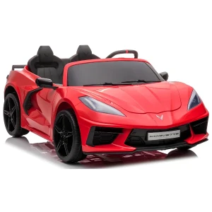 Mașinuță corvette c8, baterie 12v10ah, 2 motoare de 90w, roti eva, scaune din piele Thumbnail 3