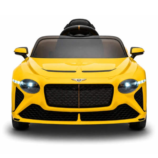 Mașinuță bentley bacalar, baterie 12v7ah, 2 motoare de 35w, roti eva, scaune din piele 2