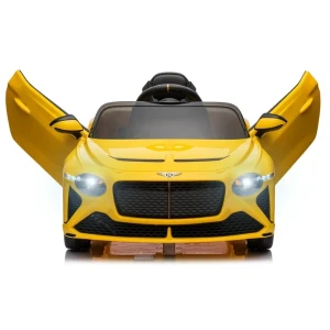 Mașinuță bentley bacalar, baterie 12v7ah, 2 motoare de 35w, roti eva, scaune din piele Thumbnail 3