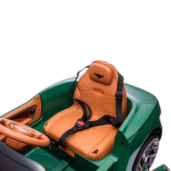Mașinuță bentley bacalar, baterie 12v7ah, 2 motoare de 35w, roti eva, scaune din piele 8