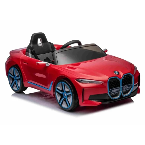 Mașinuță bmw i4, baterie 12v7ah, 4 motoare de 25-35w, roti eva, scaune din piele 3