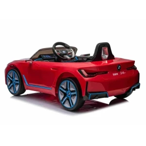 Mașinuță bmw i4, baterie 12v7ah, 4 motoare de 25-35w, roti eva, scaune din piele Thumbnail 4