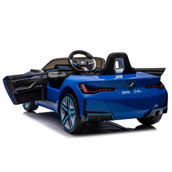 Mașinuță bmw i4, baterie 12v7ah, 4 motoare de 25-35w, roti eva, scaune din piele 4