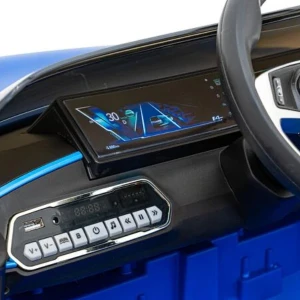 Mașinuță bmw i4, baterie 12v7ah, 4 motoare de 25-35w, roti eva, scaune din piele Thumbnail 8
