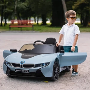 Mașinuță bmw i8, baterie 12v7ah, 2 motoare de 35w, roti eva, scaune din piele Thumbnail 10