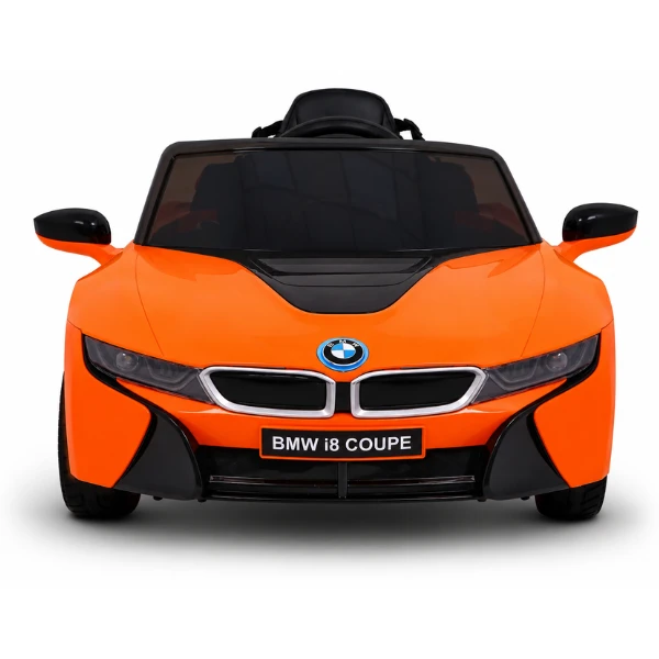 Mașinuță bmw i8, baterie 12v7ah, 2 motoare de 35w, roti eva, scaune din piele 2