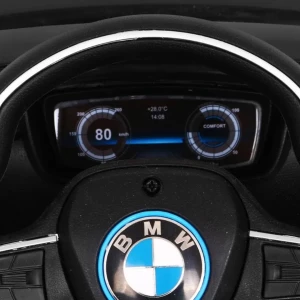 Mașinuță bmw i8, baterie 12v7ah, 2 motoare de 35w, roti eva, scaune din piele Thumbnail 8