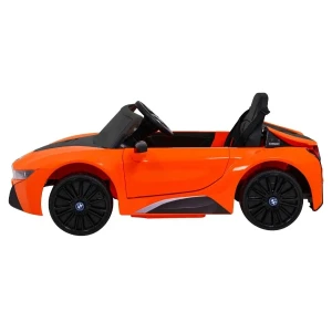 Mașinuță bmw i8, baterie 12v7ah, 2 motoare de 35w, roti eva, scaune din piele Thumbnail 4