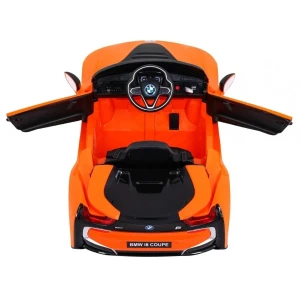 Mașinuță bmw i8, baterie 12v7ah, 2 motoare de 35w, roti eva, scaune din piele Thumbnail 3