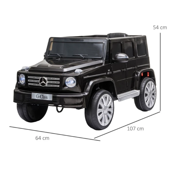 Mașinuță mercedes-benz g 500, baterie 12v7ah, 2 motoare de 35w, roti eva, scaune din piele 8