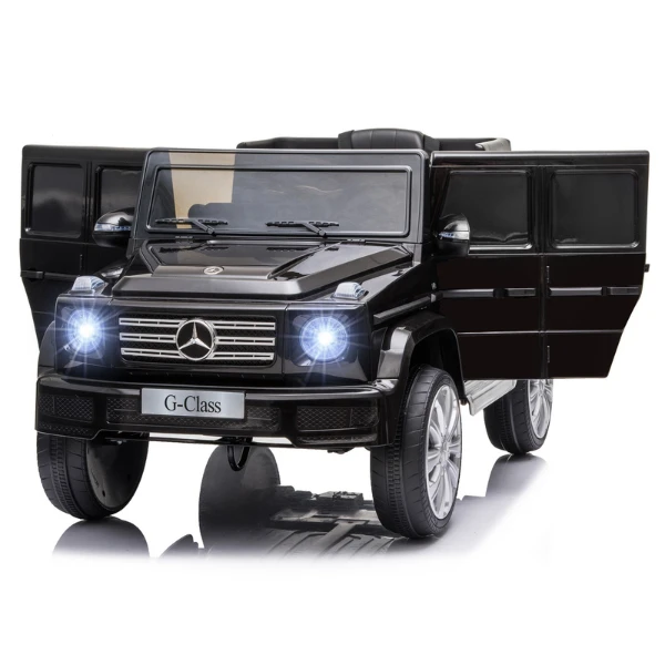 Mașinuță mercedes-benz g 500, baterie 12v7ah, 2 motoare de 35w, roti eva, scaune din piele 3