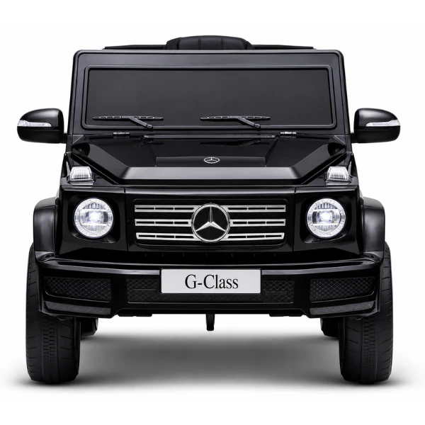 Mașinuță mercedes-benz g 500, baterie 12v7ah, 2 motoare de 35w, roti eva, scaune din piele 2