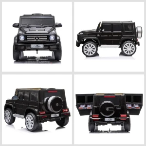 Mașinuță mercedes-benz g 500, baterie 12v7ah, 2 motoare de 35w, roti eva, scaune din piele Thumbnail 4