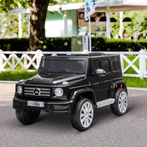 Mașinuță mercedes-benz g 500, baterie 12v7ah, 2 motoare de 35w, roti eva, scaune din piele Thumbnail 9