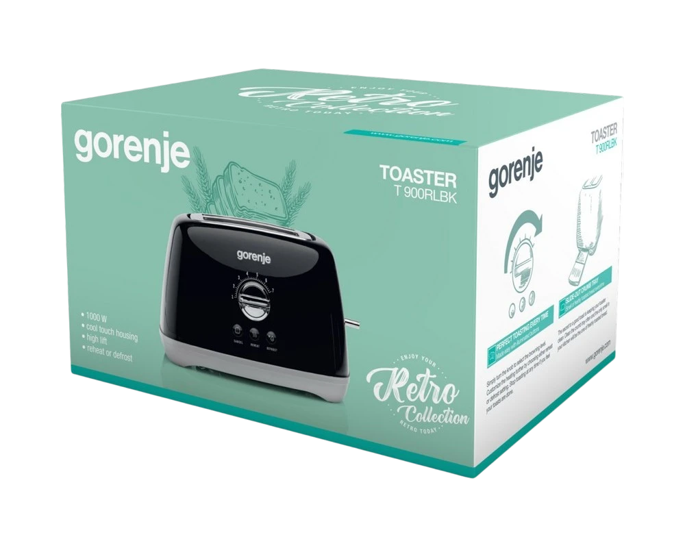 Toaster gorenje retro collection t900rlbk, negru 5