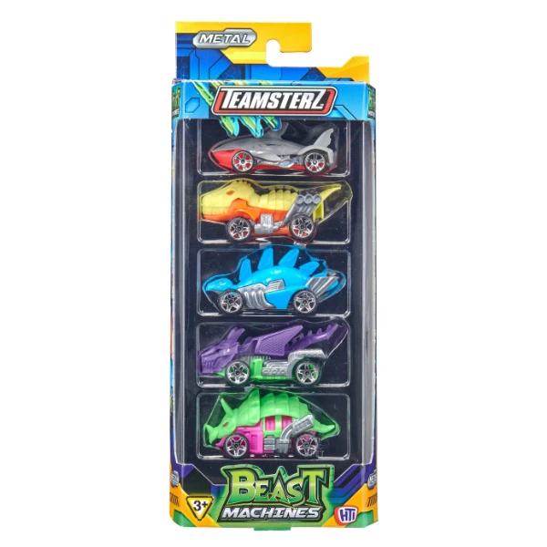 Set de 5 mașini teamsterz beast machines die-cast, în as. 3