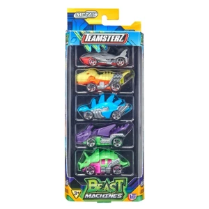 Set de 5 mașini teamsterz beast machines die-cast, în as. Thumbnail 3
