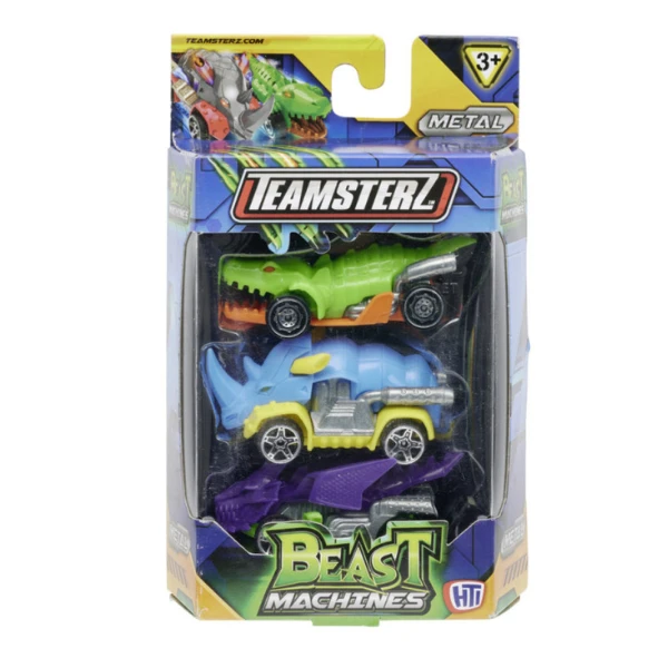 Set de 3 mașini teamsterz beast machines die-cast, în as. 6