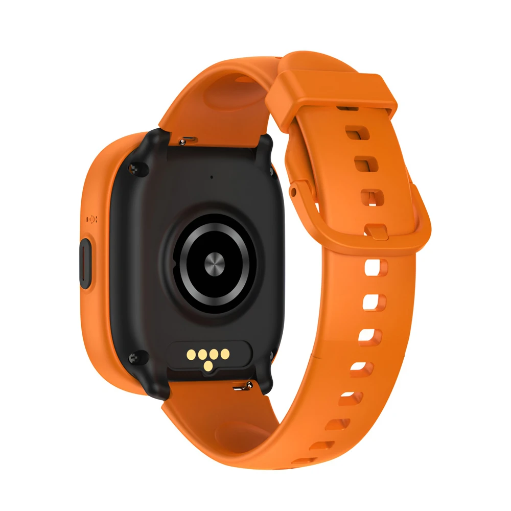 Детские умные часы lagenio kids smart watch 4g, k3, с двумя ремешками оранжевым и черным 3