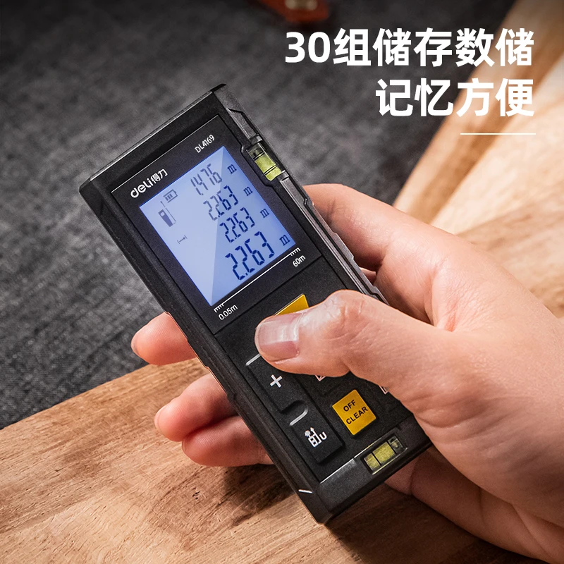 Лазерный дальномер deli dl4169 – 80 м 4