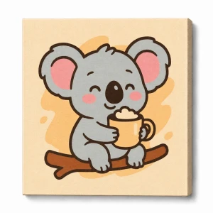 Pictură pe numere 20*20 сm (fără cutie) – koala cu cacao