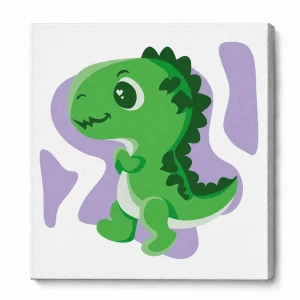 Pictură pe numere 20*20 сm (fără cutie) – micul dinozaur