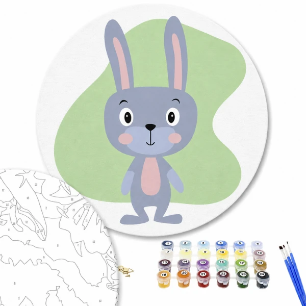Pictură pe numere d20 сm (fără cutie) – iepuraș 2
