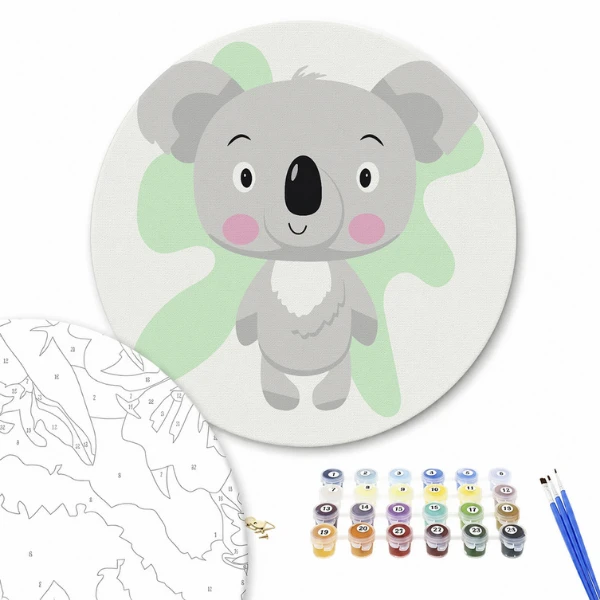 Pictură pe numere d20 сm (fără cutie) – koala prietenoasă 2