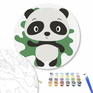Pictură pe numere d20 сm (fără cutie) – panda Thumbnail 2