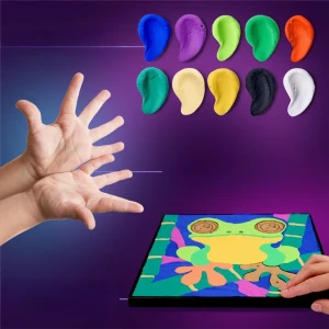Tablou 3d pe numere din plastilină aerată air clay 29×29 cm – broscuță Thumbnail 6