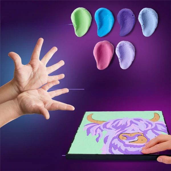 Tablou 3d pe numere din plastilină aerată air clay 29×29 cm – vacă irlandeză 4