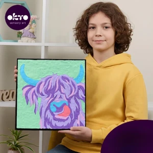 Tablou 3d pe numere din plastilină aerată air clay 29×29 cm – vacă irlandeză Thumbnail 5