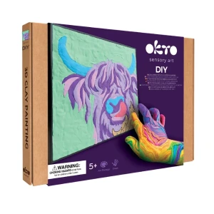 Tablou 3d pe numere din plastilină aerată air clay 29×29 cm – vacă irlandeză Thumbnail 2