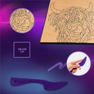 Tablou 3d pe numere din plastilină aerată air clay 29×29 cm – vacă irlandeză Thumbnail 7