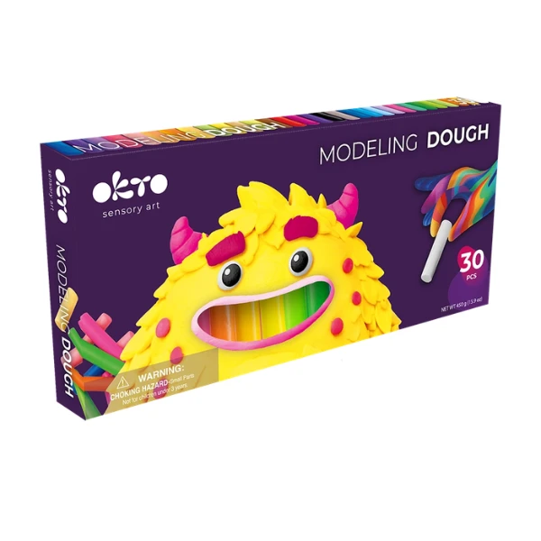 Set creativ cu plastilină aerată air clay okto, 30 buc × 6 g 3