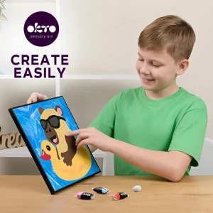 Pictură pe numere 3d cu plastilină aerată air clay 29x29 сm – capibara Thumbnail 5