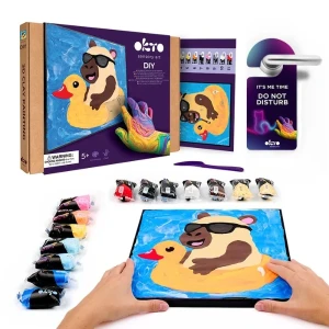 Pictură pe numere 3d cu plastilină aerată air clay 29x29 сm – capibara