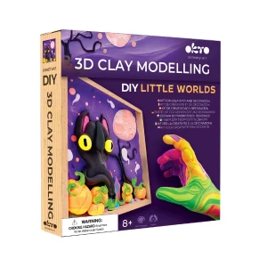 Set creativ diy cu plastilină aerată air clay lumi mici "pisica-fantomă" Thumbnail 2