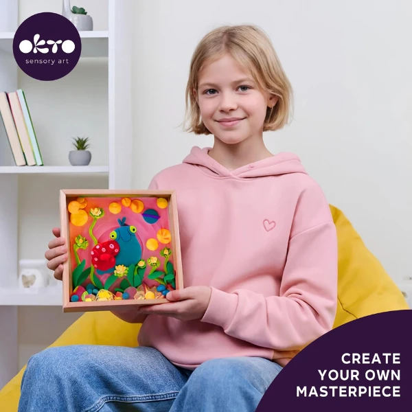 Set creativ diy cu plastilină aerată air clay lumi mici "melc" 5