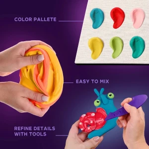 Set creativ diy cu plastilină aerată air clay lumi mici "melc" Thumbnail 3