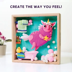 Set creativ diy cu plastilină aerată air clay lumi mici "unicorn" Thumbnail 6