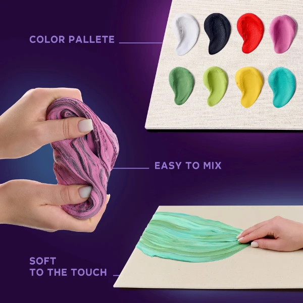 Tablou 3d cu plastilină aerată air clay 30x40 сm – pești aurii 3