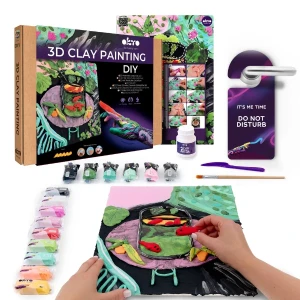 Tablou 3d cu plastilină aerată air clay 30x40 сm – pești aurii